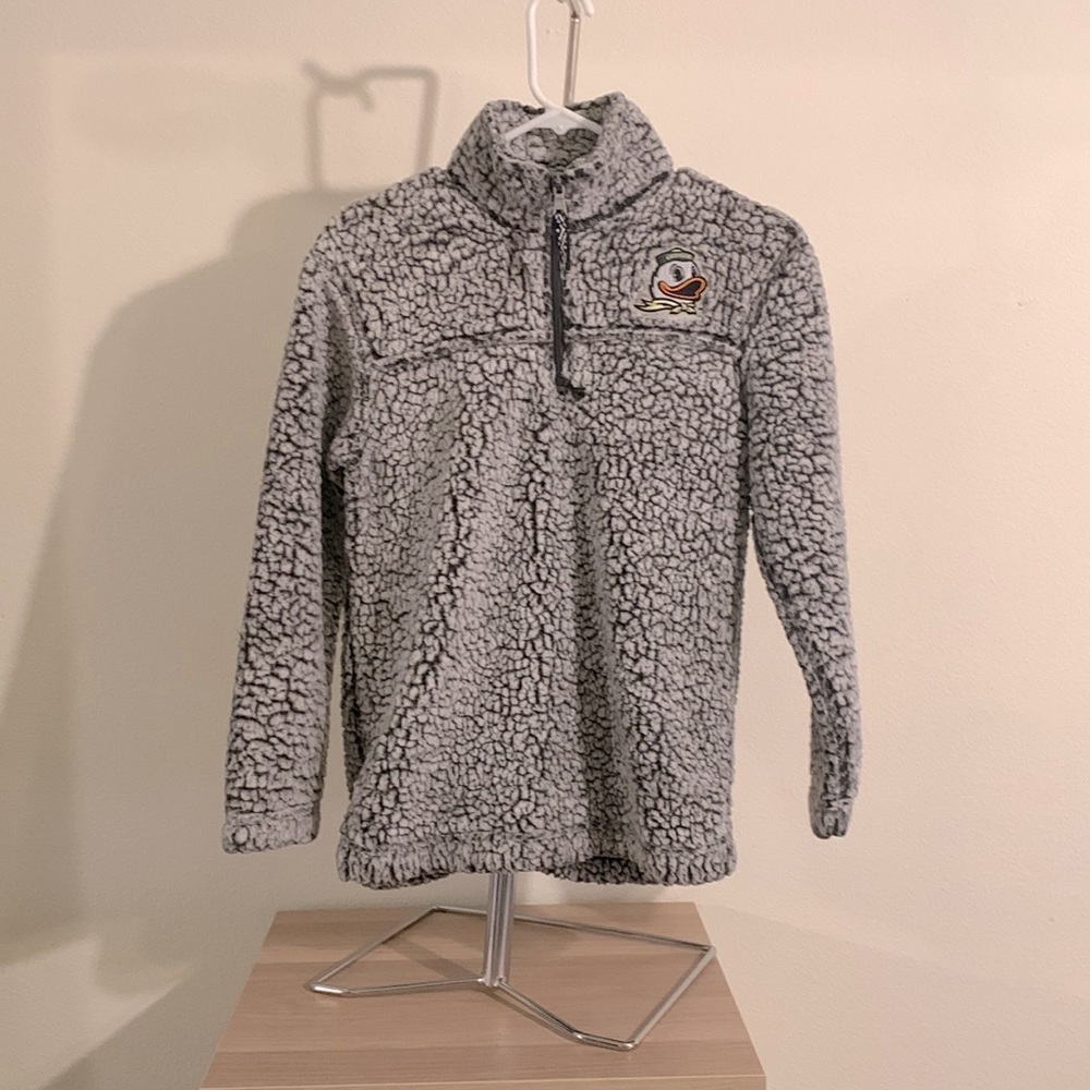 Ladies 3/4 zip fleece, Oregon ducks collegiate apparel